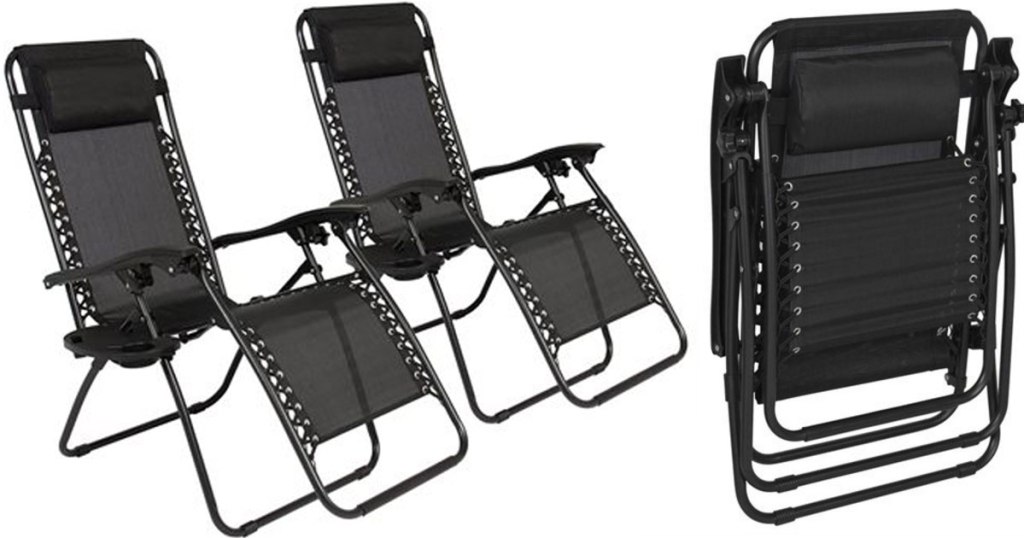 Set of TWO Zero Gravity Chairs w/ Cupholder Trays Just $54.99 Shipped
