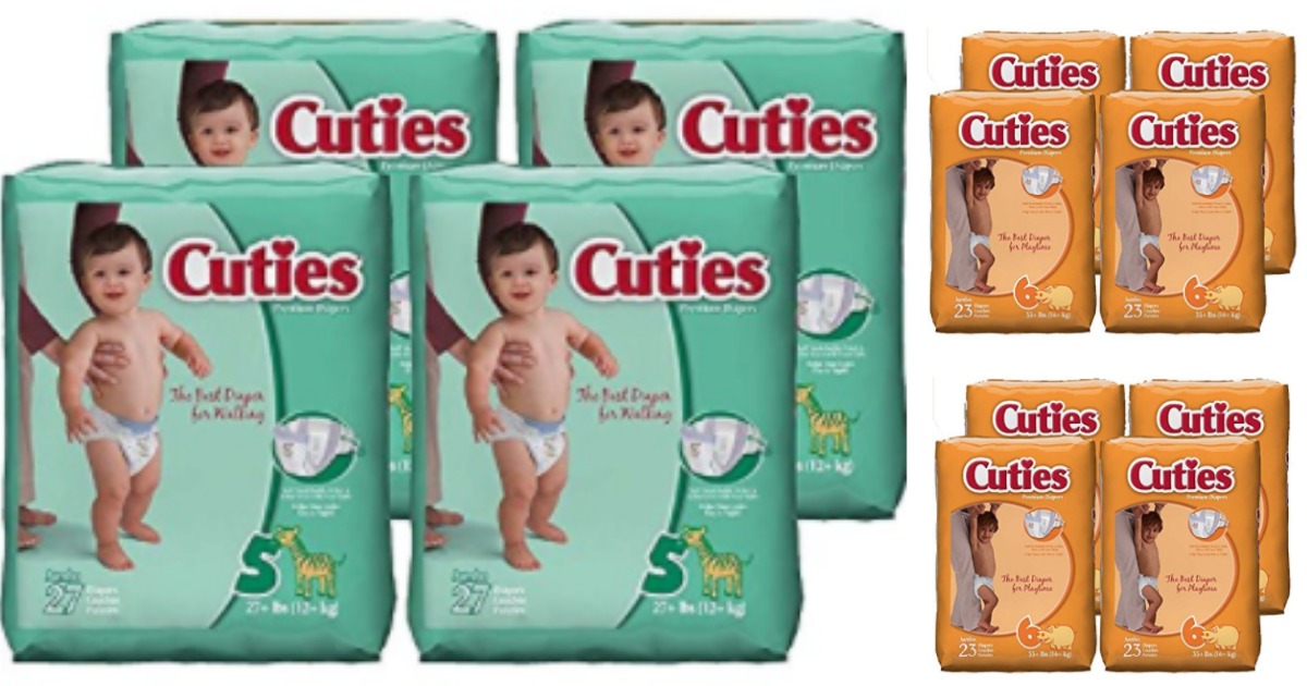 Amazon 4Packs of Cuties Size 5 Baby Diapers Only 7.29 Shipped (Just
