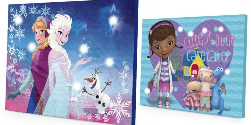 Disney Light-Up Canvas Wall Art Starting at Just $3.85 – Frozen & Doc McSuffins