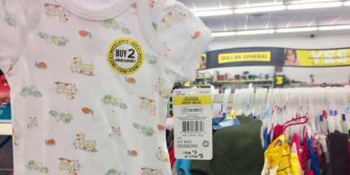 Dollar General: Additional 50% Off Clearance = Baby Onesies & Beanies Only 50¢ + Much More