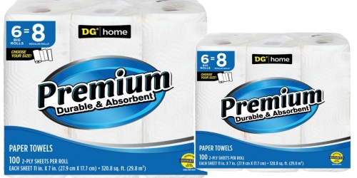Dollar General Paper Towels 6 BIG Rolls ONLY $4.75 Shipped (Just 79¢ Per Roll)