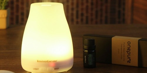 Amazon: Essential Oil Diffuser w/ LED Lights AND Six Bottles Of Essential Oils Only $25.85