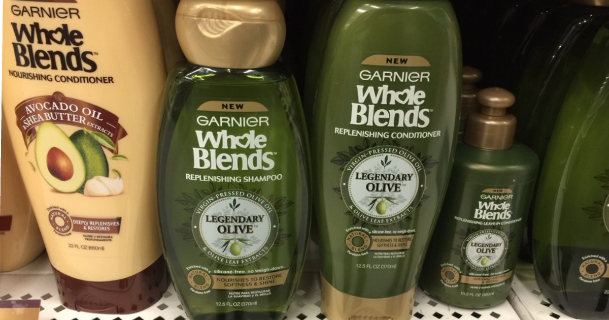 bottles of shampoo and conditioner on a store shelf