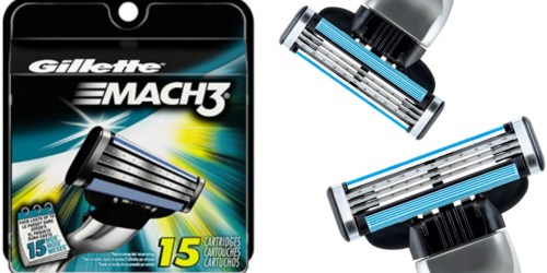 Amazon: Gillette Mach3 Razor Blade Refills 15-Count Only $19.54 Shipped