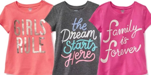 Old Navy, GAP & Banana Republic: 40% Off Purchases = Girl’s Graphic Tees Only $4.80