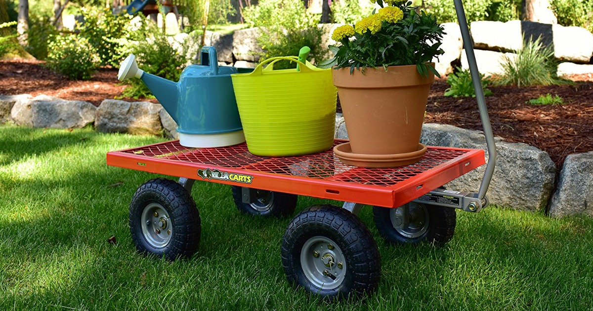 Amazon Prime Gorilla Carts Steel Utility Cart Only 74 Shipped (Reg