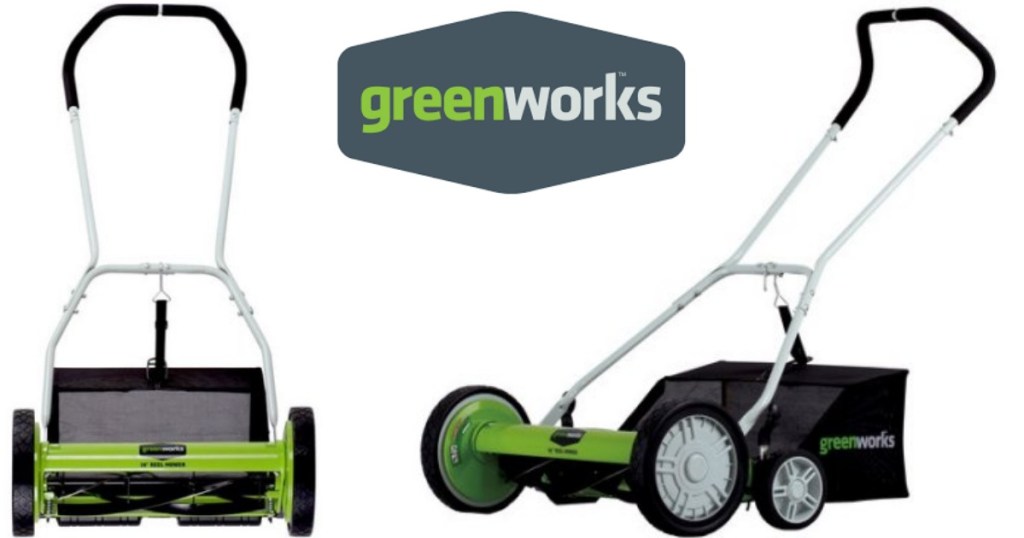 GreenWorks 18-Inch Reel Lawn Mower with Grass Catcher Only $35.94