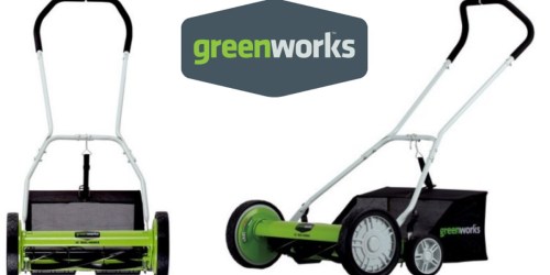 GreenWorks 18-Inch Reel Lawn Mower with Grass Catcher Only $35.94 (Regularly $99.99)