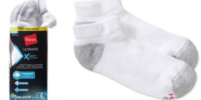 Walmart: Hanes Men’s No Show White Socks 6 Pack ONLY $5.28 (Just 88¢ Per Pair)