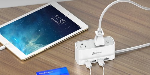 Amazon: iClever Portable Power Strip Only $19.99 (Charge 4 USB Devices & More At Once)