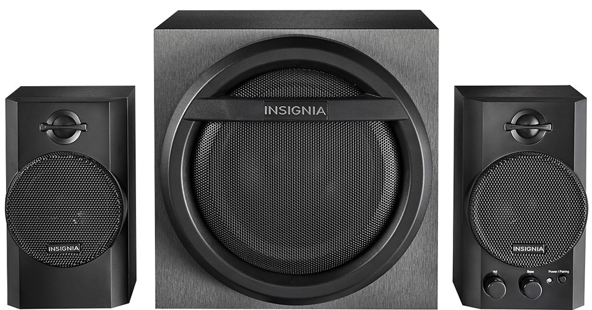 Best Buy Insignia 3Piece Bluetooth Speaker System Only 19.99