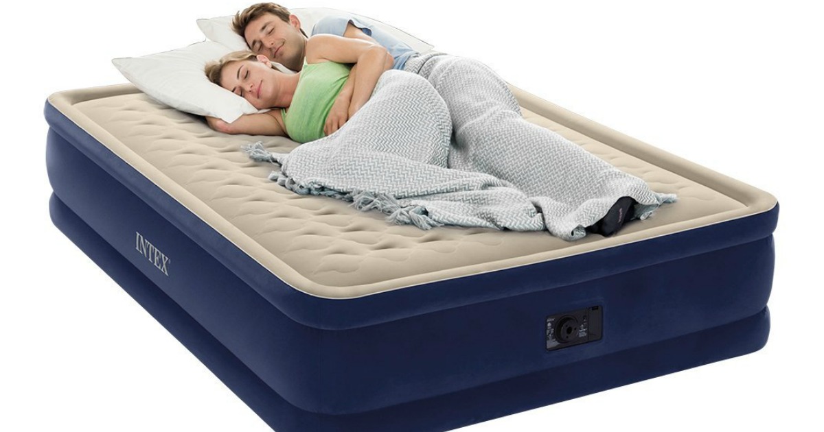 Amazon: Intex Elevated Queen-Size Airbed w/ Built-In Electric Pump Only ...