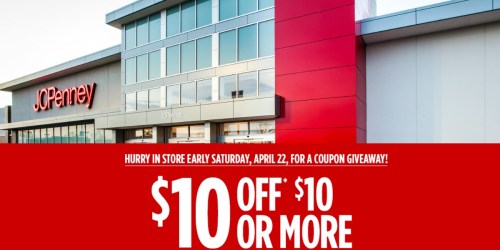Get Ready! JCPenney $10 Off $10 Coupon Giveaway (Tomorrow Only)