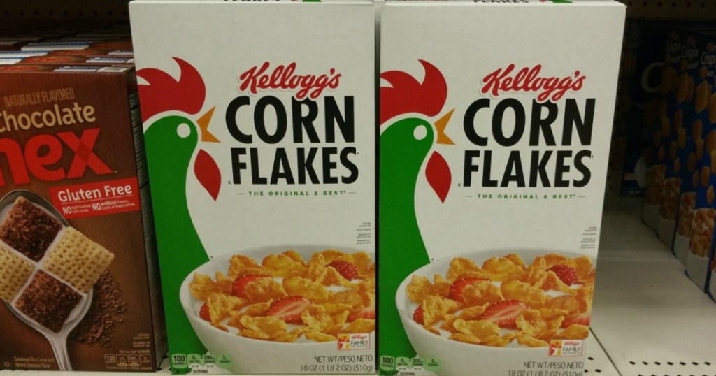 New Kellogg's Corn Flakes & Raisin Bran Coupons = 1.50 Per Box at