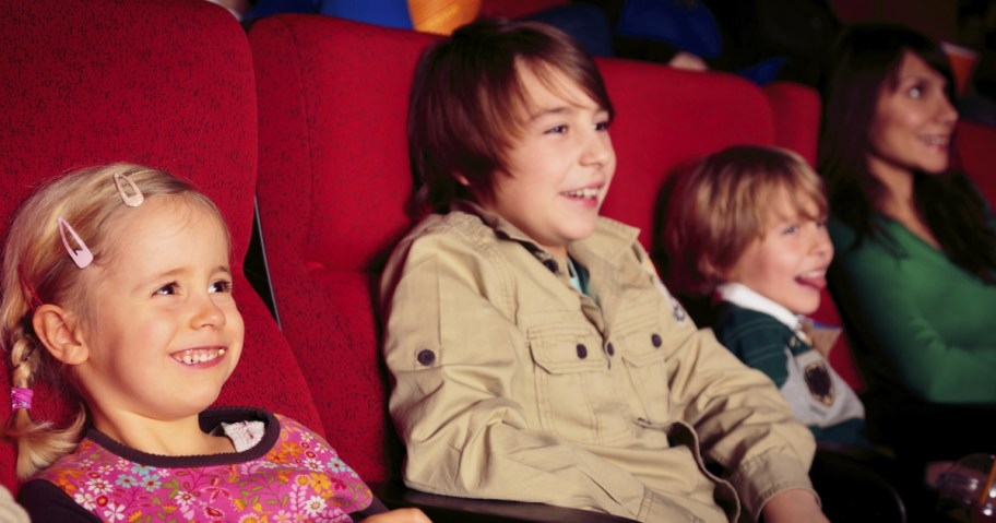 kids in red movie theater seats