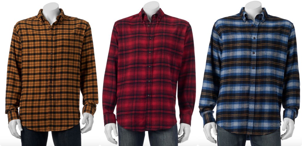 croft and barrow flannel shirts men