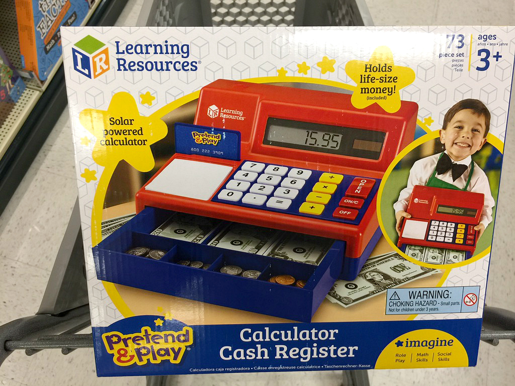pretend & play calculator cash register