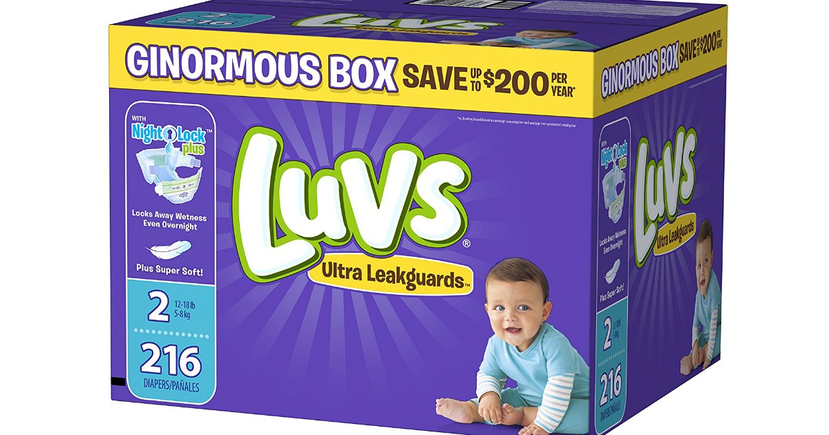 Luvs ginormous best sale box size 2