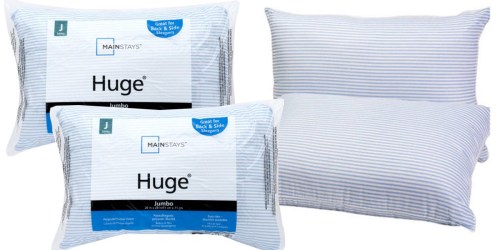 Walmart: 2 Pack Mainstays Huge Pillows Only $6.80 (Just $3.40 Per Pillow)