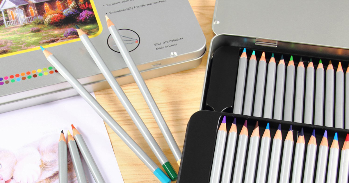 Amazon Ohuhu 48Piece Colored Pencil Set w/ Tin Case Only 12.74