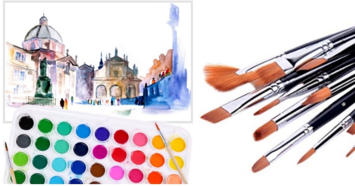 Amazon Ohuhu Watercolor Set AND 12Piece Paint Brush Set ONLY 13.98