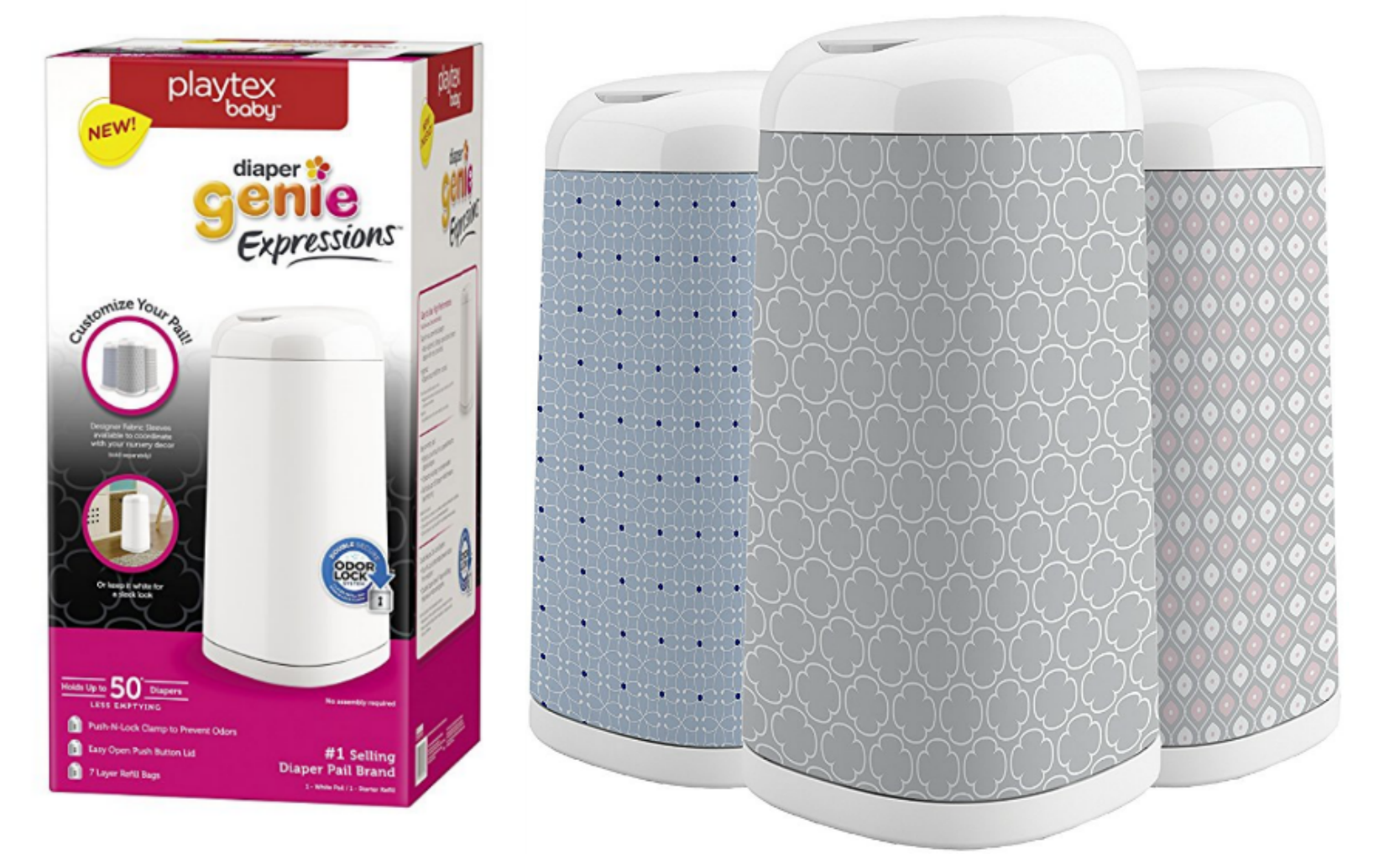 New 5/1 Playtex Diaper Genie Expressions Customizable Diaper Pail Coupon