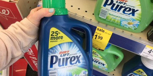 New $1/2 Purex Laundry Detergent Coupon = 50 oz Bottles Just $1.49 At Walgreens (Reg. $4.99)