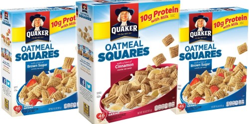 Amazon: Three Boxes Quaker Oatmeal Squares Cereal ONLY $5.42 Shipped