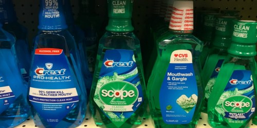 CVS: Scope Mouthwash 33.8oz Bottle Just $1.49 After Rewards (Regularly $5)