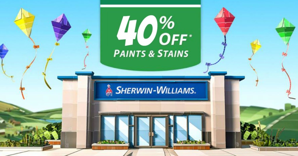 Sherwin Williams 40 Off Paints & Stains (+ 10 Off 50 Purchase Coupon)