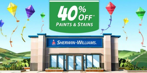 Sherwin Williams: 40% Off Paints & Stains (+ $10 Off $50 Purchase Coupon)