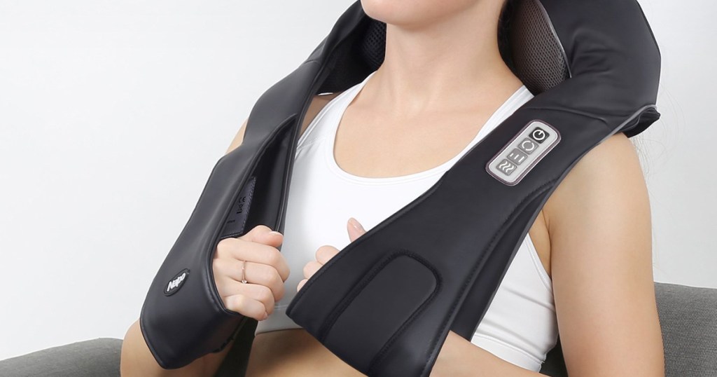 Amazon Heated Shoulder Massager Only 5199 Shipped Use On Back Neck And Shoulders 