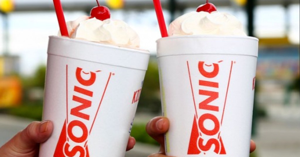 Sonic DriveIn Shakes, Floats & Ice Cream Slushes 1/2 Price After 8pm