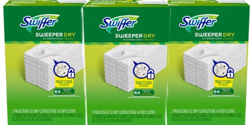 Amazon: Swiffer Sweeper Dry Refills 64-Count Box Only $10.24 Shipped