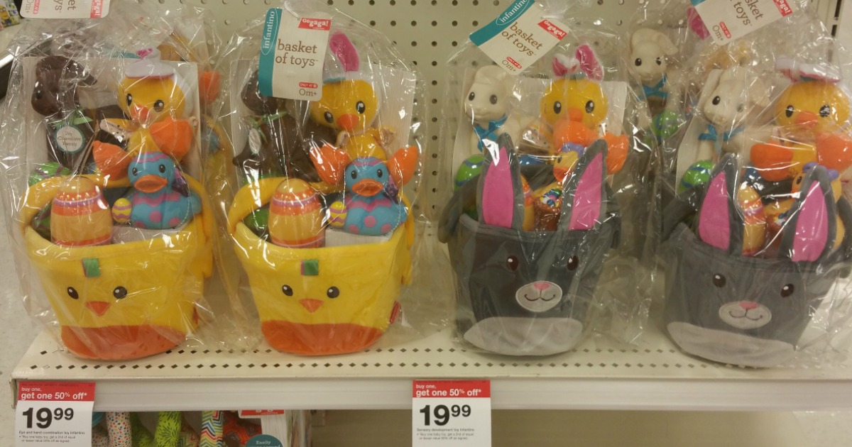 Target Infantino Easter Basket Filled w/ Baby Toys ONLY 9 Each