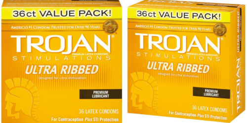 Amazon: Trojan Ultra Ribbed Condoms 36-Count Only $7.20 Shipped (BEST Price!)