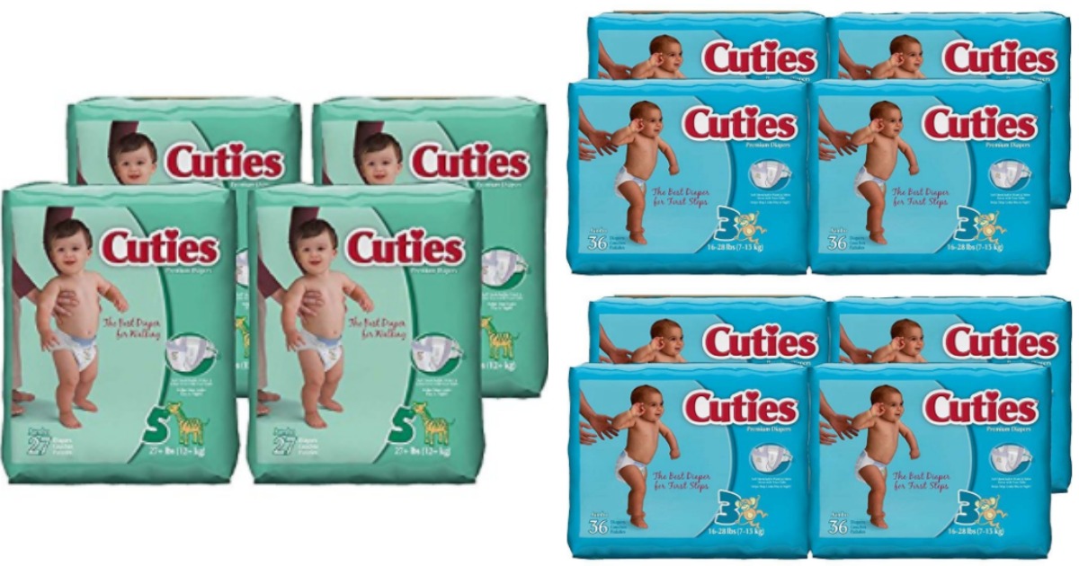 Amazon 4PACKS of Cuties Size 5 Baby Diapers Only 7.69 Shipped