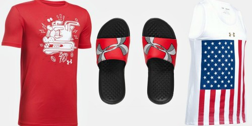 Under Armour: Extra 20% Off Outlet Items = Slides, Shirts, Sackpacks & More Under $10 Shipped