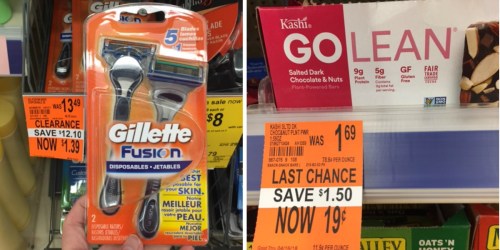 Walgreens Clearance Finds: $1.39 Gillette Razor, 19¢ Kashi GoLean Bar & Much More