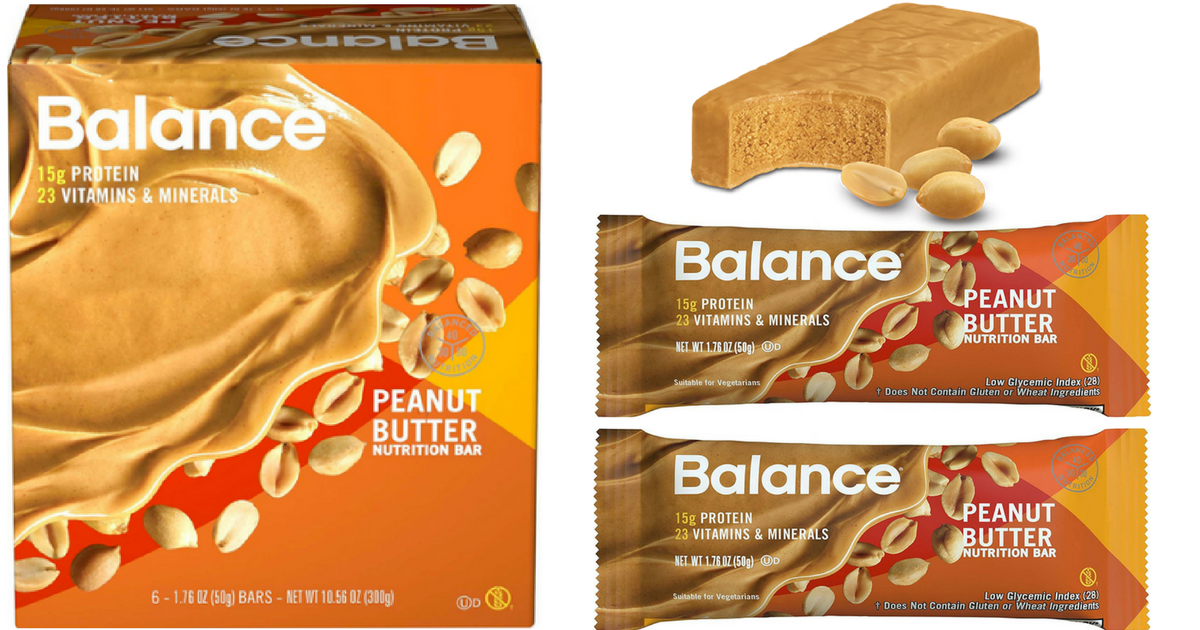 Amazon Balance Bar Peanut Butter Bars 6Count ONLY 3.09 Shipped