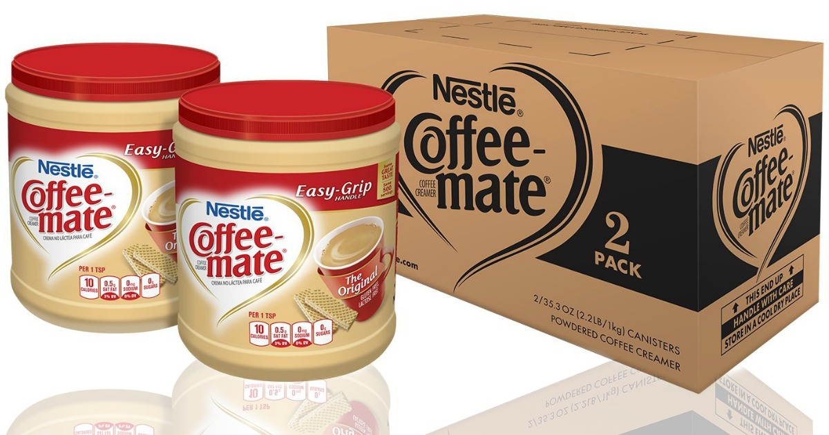 Amazon TWO BIG Nestle CoffeeMate Creamer 35.3oz Containers Only 5.49