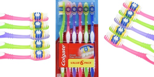 Amazon: Colgate Toothbrushes 6 Pack Only $2.97 Shipped (Just 50¢ Each)