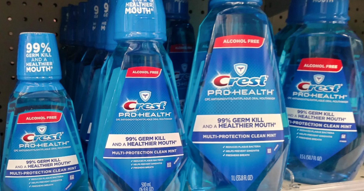 New 0.75/1 Crest Mouthwash Coupons = 44¢ Pro Health Mouthwash at CVS