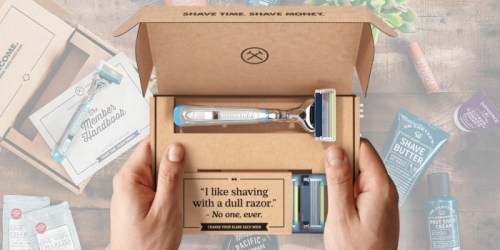 Dollar Shave Club Razor Handle AND 4 Refill Cartridges ONLY $1 Shipped
