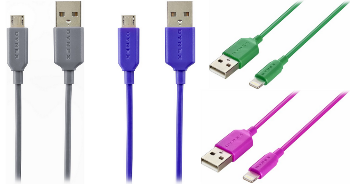 Best Buy: Dynex Cables, Chargers & More ONLY $1.99 (Regularly $7.99)