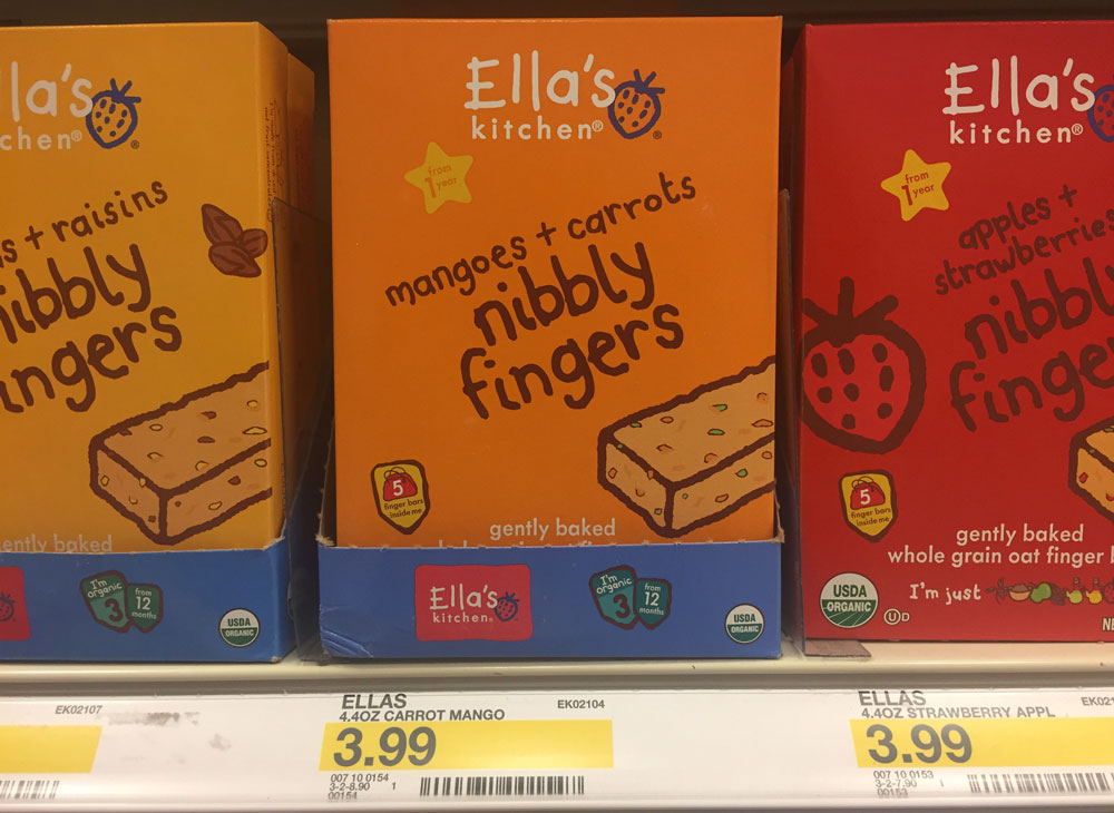 Target Awesome Deals On Ella S Kitchen Crackers Infant Food Pouches   Ellas Kitchen Nibbly Fingers 