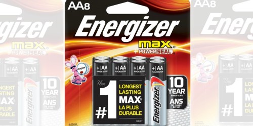 Amazon: Energizer MAX AA Batteries 8-Count Pack Only $2.22 Shipped (Just 28¢ Per Battery)