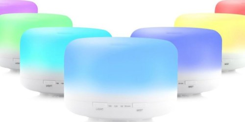 Amazon: Aromatherapy Oil Diffuser w/ Color Changing Lights ONLY $15.96 (Regularly $45.99)
