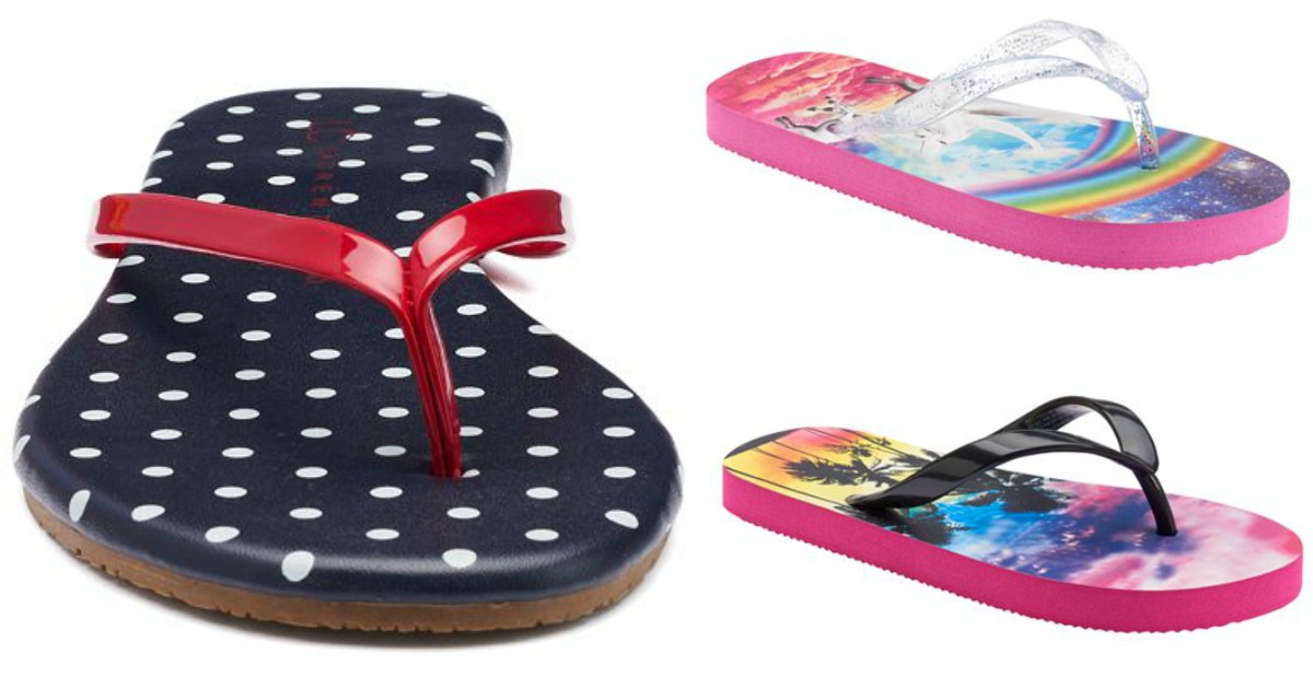 kohls girls flip flops