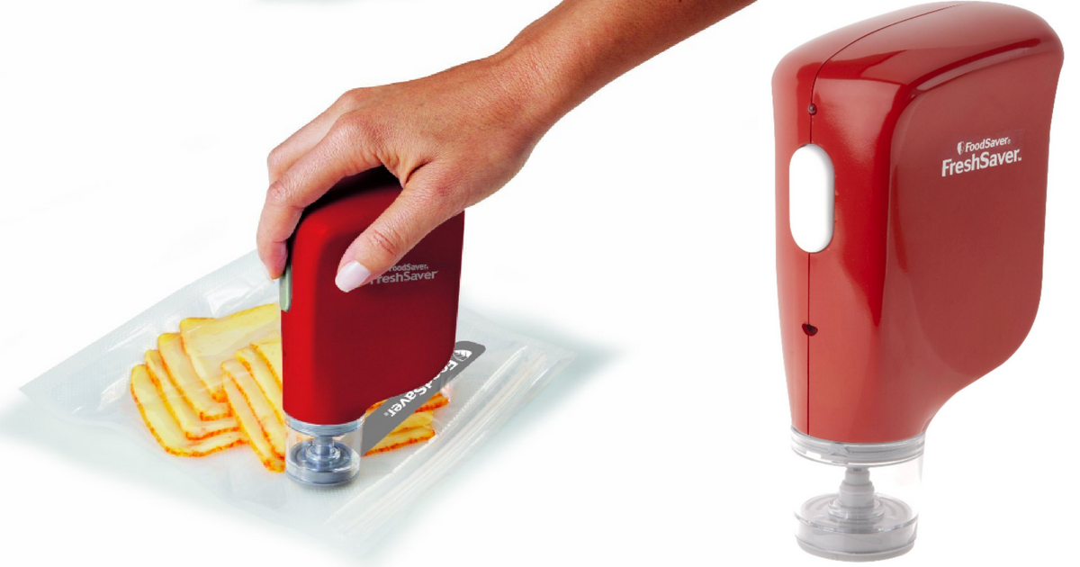 FoodSaver: FreshSaver Red Handheld Vacuum Sealing System Only $13.99